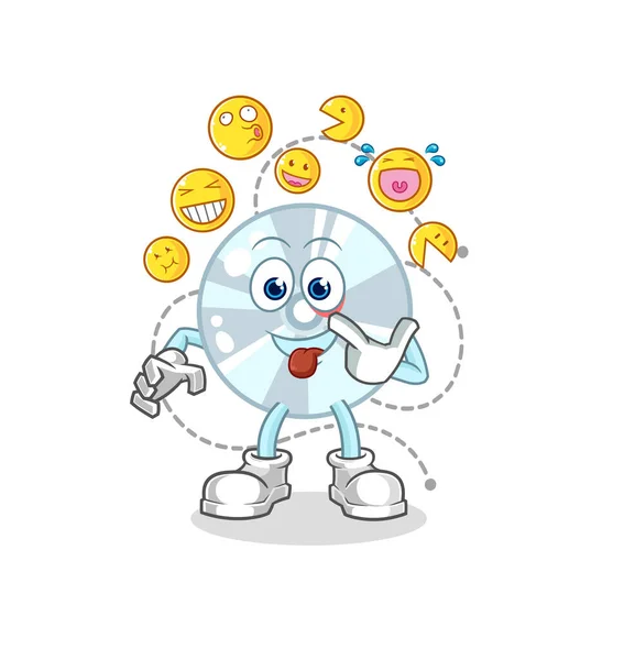 Laugh Mock Character Cartoon Mascot Vecto — Stock vektor