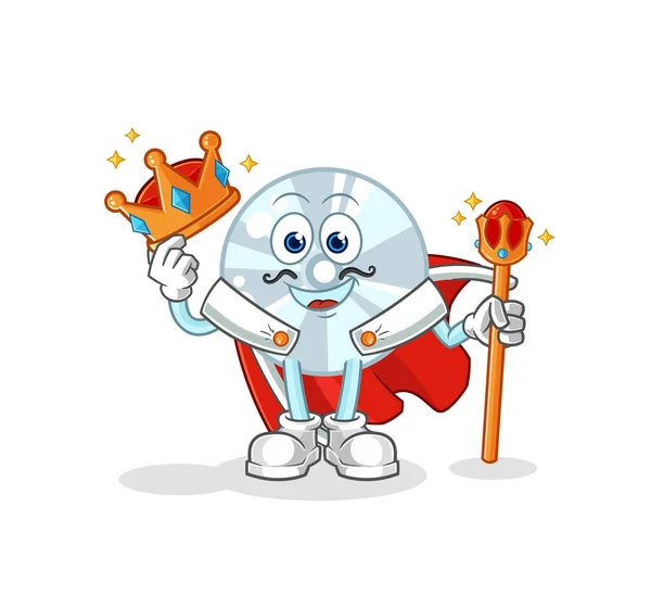 King Vector Cartoon Characte — Stock Vector