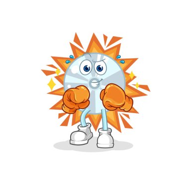 CD boksör karakteri. karikatür maskotu vektosu