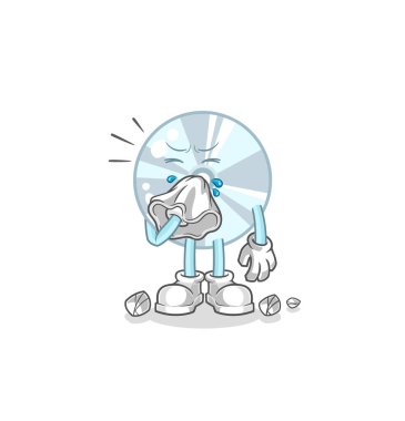 CD sümkürme karakteri. karikatür maskotu vektosu