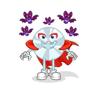 Drakula 'nın CD' si. karakter vektosu