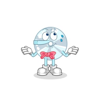 CD Pinokyo karakteri gibi duruyor. karikatür maskotu vektosu