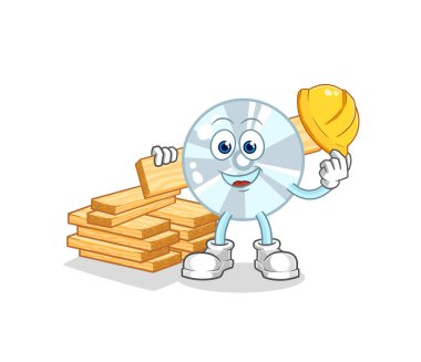 CD oluşturucu vektörü. karikatür