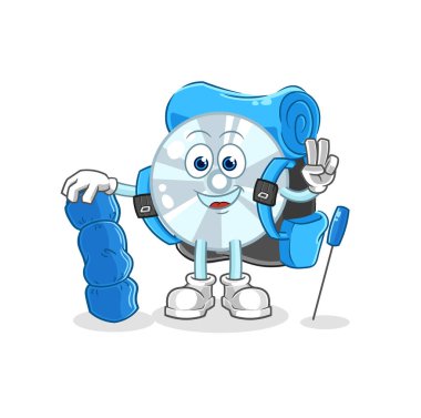 CD kamp maskotu olacak. çizgi film vektosu