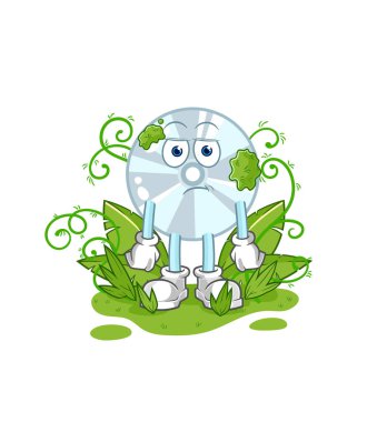 CD çok uzun zamandır maskotluk yapıyor. çizgi film vektosu