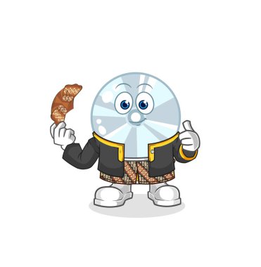CD Cava karakteri. karikatür maskotu vektosu