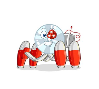 CD gelecekteki robot vektörü. karikatür