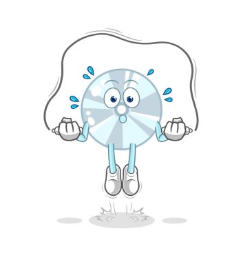 CD ip atlama egzersizi. karakter vektosu