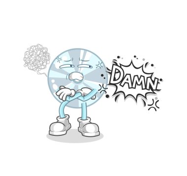 the CD very pissed off illustration. character vecto