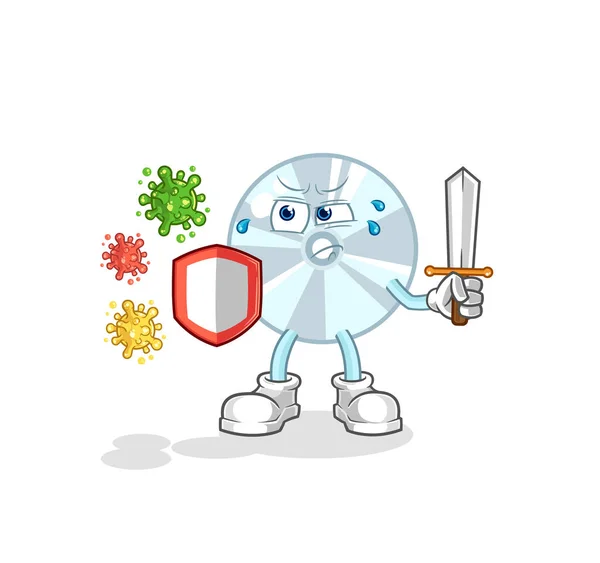 Viruses Cartoon Cartoon Mascot Vecto — Stock Vector