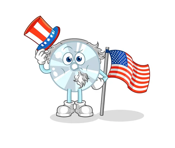 Uncle Sam Character Cartoon Mascot Vecto — Stock Vector