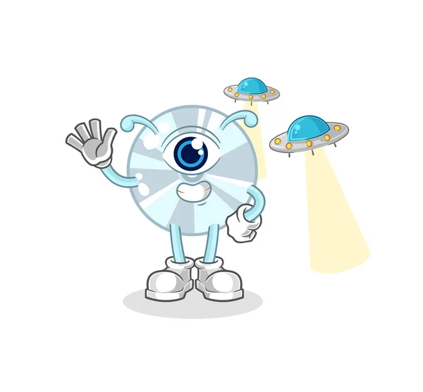 Alien Cartoon Mascot Vecto — Stock Vector