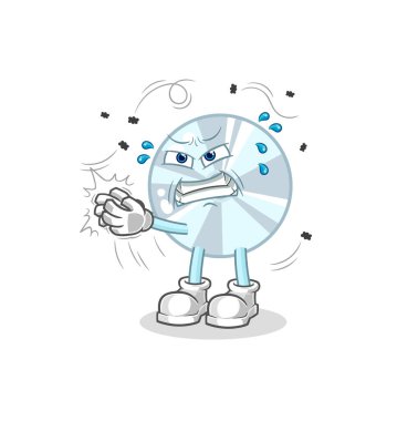 CD SWAT karakteri. karikatür maskotu vektosu