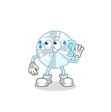 CD dinleme vektörünü. karikatür