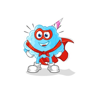 Pamuk helva kahramanları vektörü. karikatür