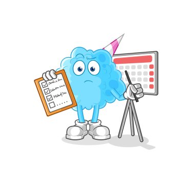 Pamuk helva listesi vektörü. karikatür