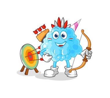 Pamuk helva yerli Amerikan kabilesi. karikatür maskotu vektosu