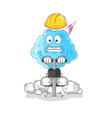 Pamuk helva, çizgi film karakteri vektosu.