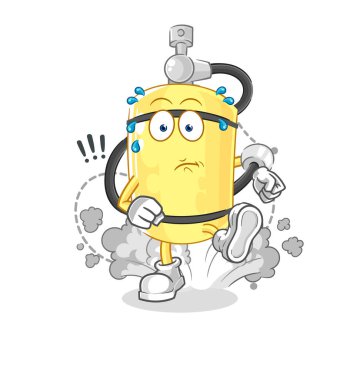 Dalgıç silindiri resimleme çalışıyor. karakter vektosu