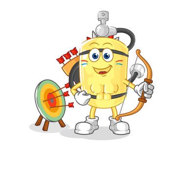 Dalgıç silindiri Amerikan kabilesi. karikatür maskotu vektosu