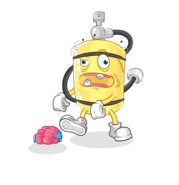 Dalgıç silindirli zombi karakteri.