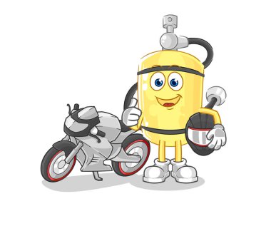 Dalgıç silindir yarışçısı karakteri. karikatür maskotu vektosu