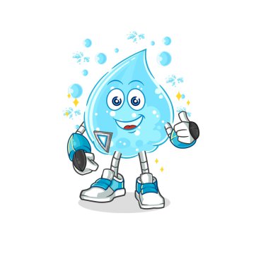 Soda robotu karakteri. karikatür maskotu vektosu