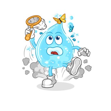 Soda kelebek resimlerini yakalar. karakter vektosu