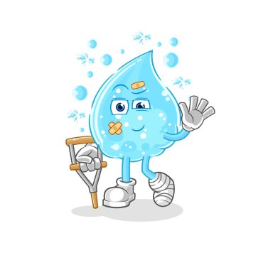 Topallayan sopayla gazoz hastasıydı. karikatür maskotu vektosu