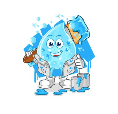 Soda boyacısı illüstrasyonu. karakter vektosu