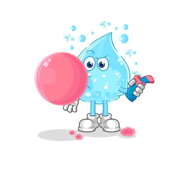 Soda, sakız çiğneme vektörü. karikatür