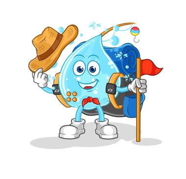 Soda su keşif vektörü. karikatür