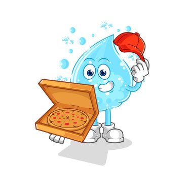 Pizzacı çocuk vektörü. karikatür