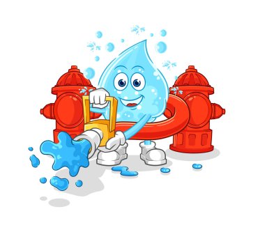 Soda, itfaiyeci vektörü. karikatür