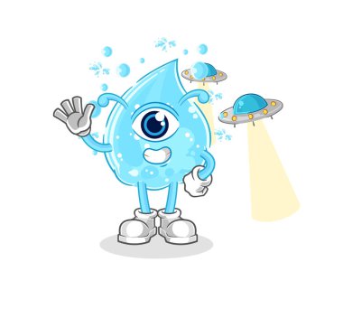 Soda ve uzaylı çizgi film maskotu Vecto