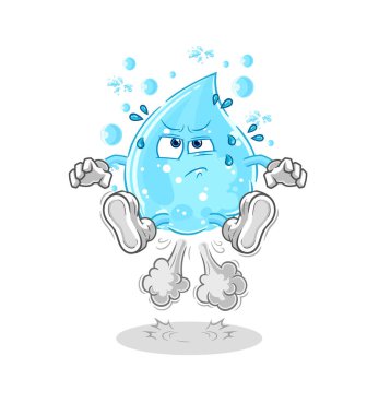 Gazozlu su osuruğu çizimi. karakter vektosu