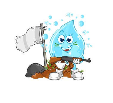 Soda Ordusu karakteri. karikatür maskotu vektosu