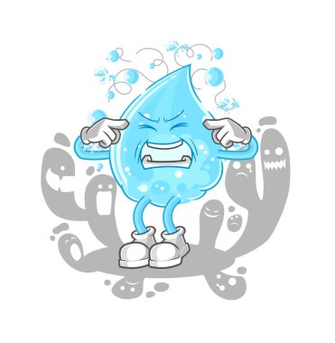 Depresyondaki soda karakteri. çizgi film vektosu