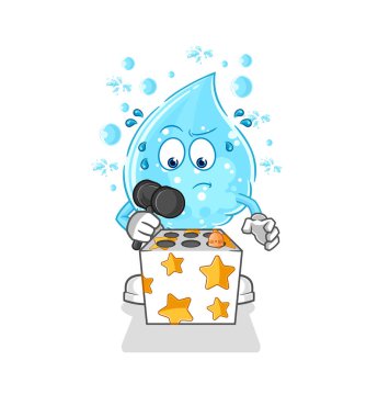 Soda oyunu bir köstebek maskotunu öldürdü. çizgi film vektosu