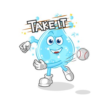 Gazoz suyu beysbol taşıyıcısı fırlatıyor. karikatür