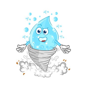 Kasırga çizgi film karakteri vekto 'sunda soda.