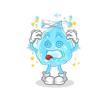 Sodanın baş döndürücü maskotu. çizgi film vektosu