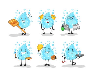 Soda işi karakteri belirledi. karikatür maskotu vektosu