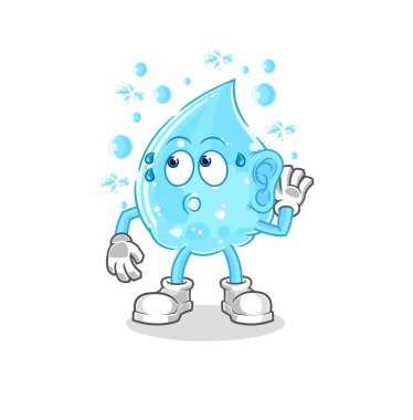 Soda içme suyu dinleme vektörü. karikatür