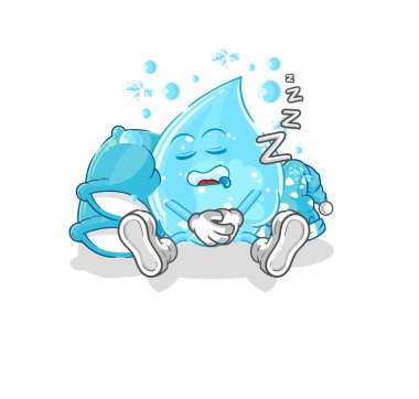 Soda uyuyan karakter. karikatür maskotu vektosu