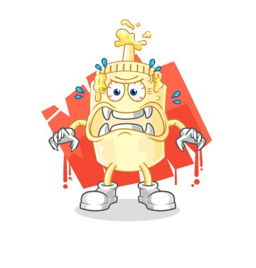 Mayonez canavar vektörü. karikatür