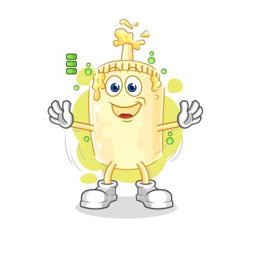 Mayonez, tam pil karakteri. karikatür maskotu vektosu