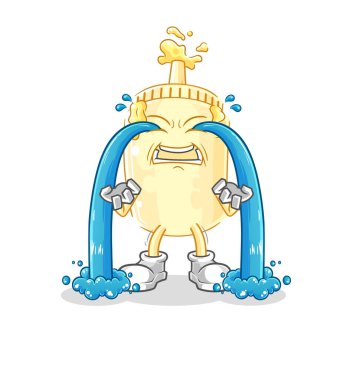 Mayonez ağlayan illüstrasyon. karakter vektosu