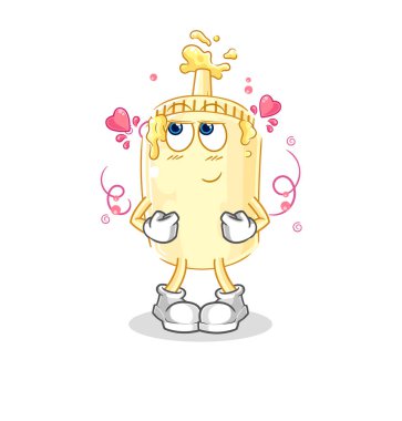 Mayonez utangaç vektörü. karikatür