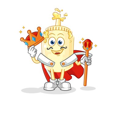 Mayonez kral vektörü. karikatür